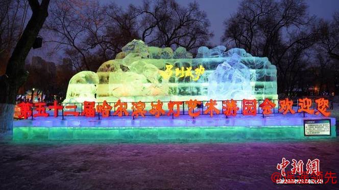 中国最大公益性冰雪艺术园区开园迎客