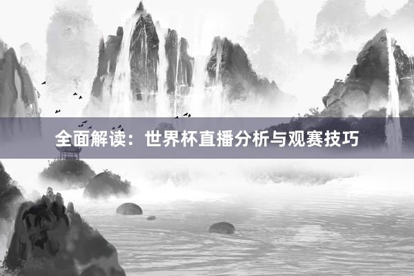 全面解读：世界杯直播分析与观赛技巧
